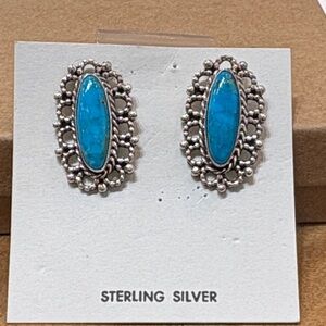 Sterling Silver and Turquoise signed Earrings
